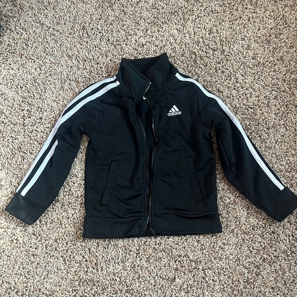 Adidas Black Jacket with White Accents size 3T - Picture 1 of 5